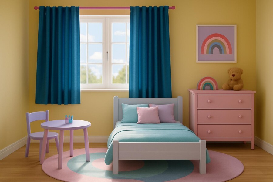 Игры с цветом: как шторы влияют на настроение детской комнаты