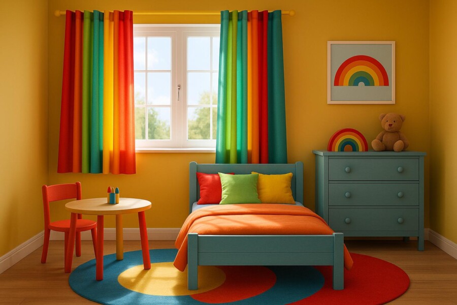 Игры с цветом: как шторы влияют на настроение детской комнаты