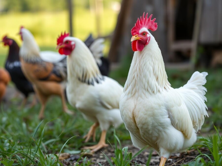 Farm chickenфото